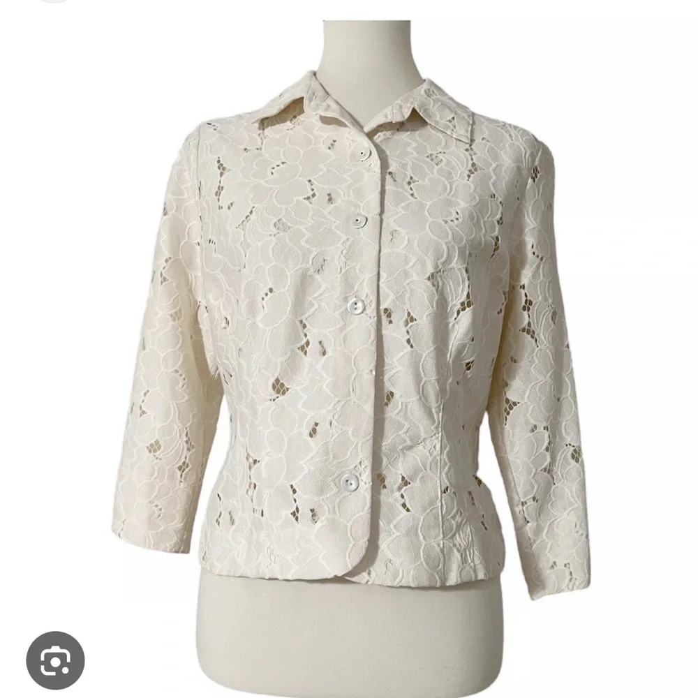 CAbi Cream Eyelet Portrait Jacket - Picture 5 of 6